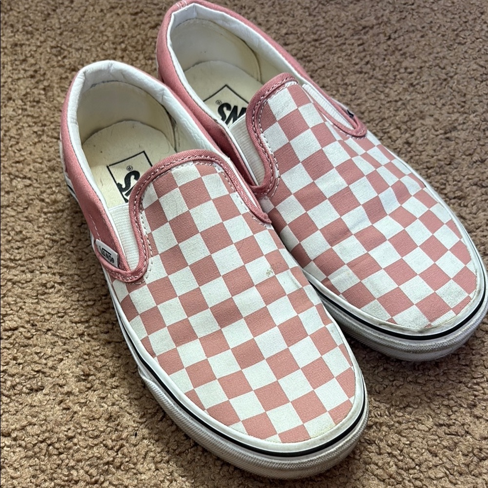 Vans rose / Pink Checkered Slip-On Shoes